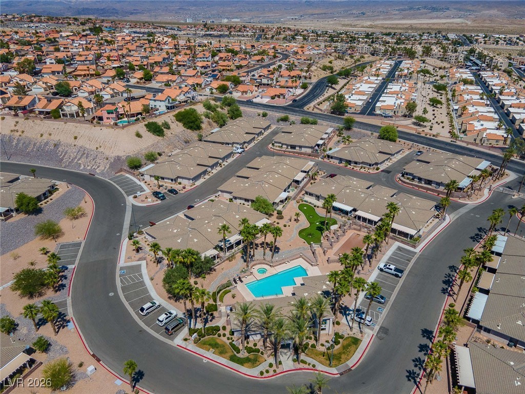 3350 Pheasant Canyon Way, Unit 1008 Laughlin, NV 89029 - Photo 67 of 80 Aerial perspective of of the gated Quail Ridge Community with the Clubhouse, Pool, Putting Green, and Horseshoe Court.