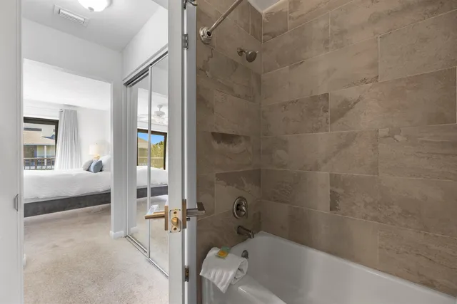 a view of a garage with