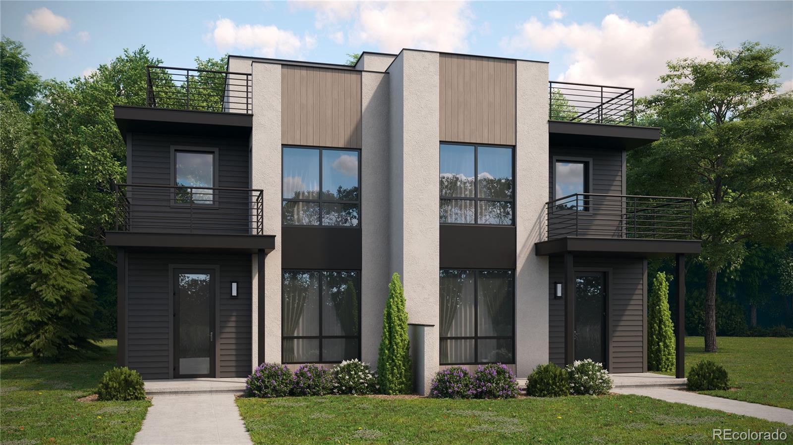a view of a house with brick walls and a yard