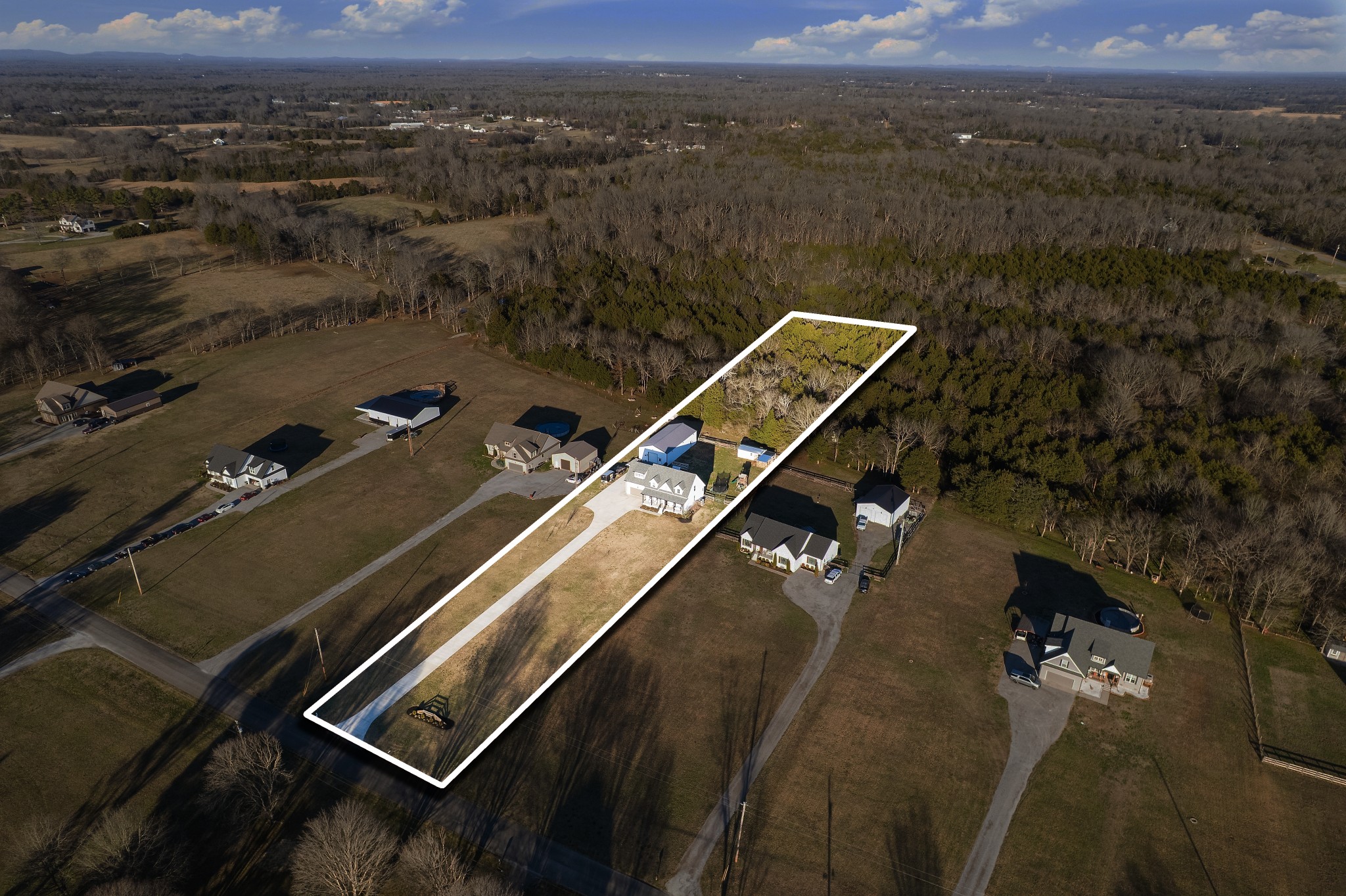 1677 Mc Bride Road Lewisburg, TN 37091 - Photo 3 of 35 an aerial view of residential houses with outdoor space