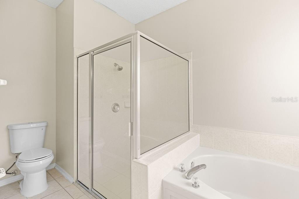 10641 Firebrick Court Trinity, FL 34655 - Photo 23 of 47 a bathroom with a bathtub a toilet and a shower