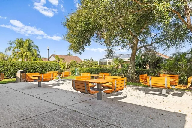 an aerial view of residential building with outdoor space