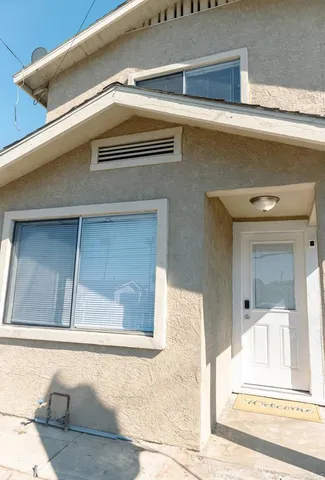 a view of a door of the house
