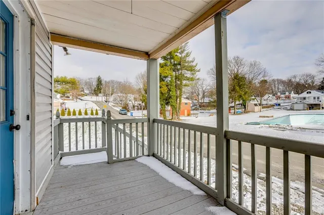 a view of a city from a balcony