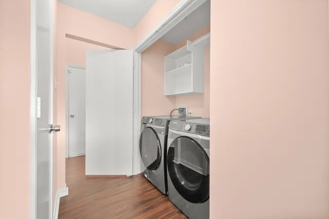 a view of utility room with washer and dryer