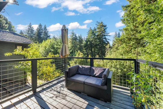 a view of a two chair in the balcony