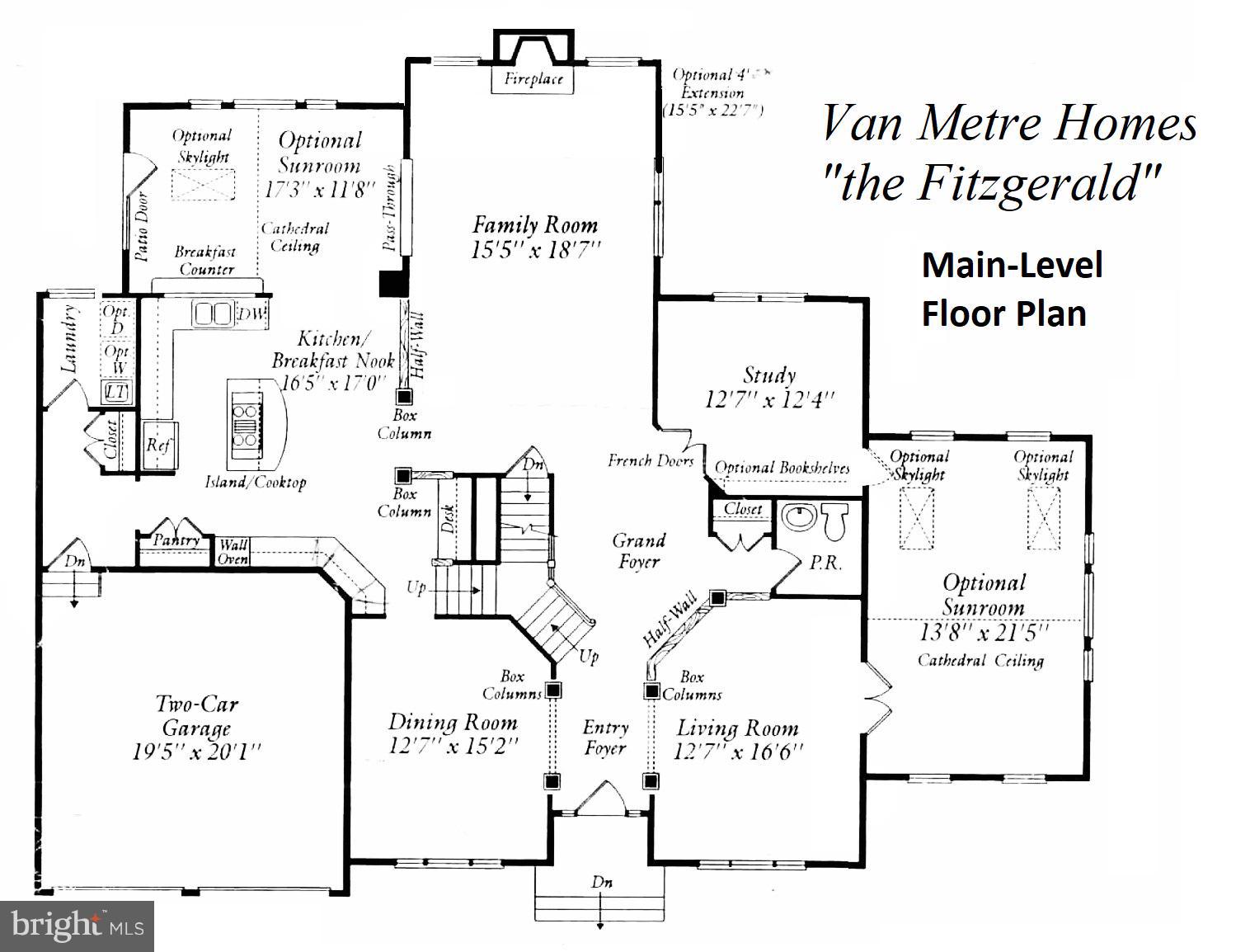 6254 Rolling Spring Court Springfield, VA 22152 - Photo 27 of 29 VanMetre's Fitzgerald Main Level Floor Plan