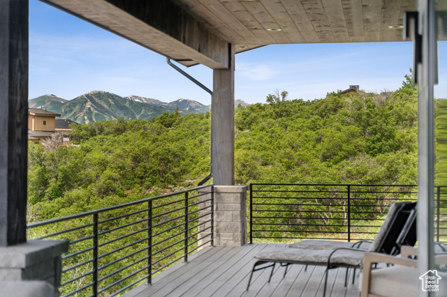 2280 East Outlaw Road, Unit 56 Kamas, UT 84036 - Photo 47 of 59 Wooden terrace featuring a mountain view
