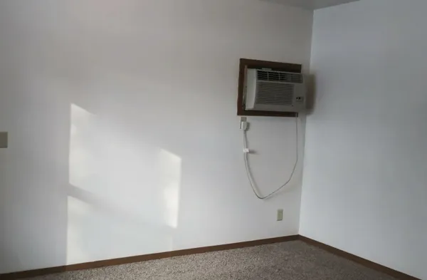 a utility room with a shower