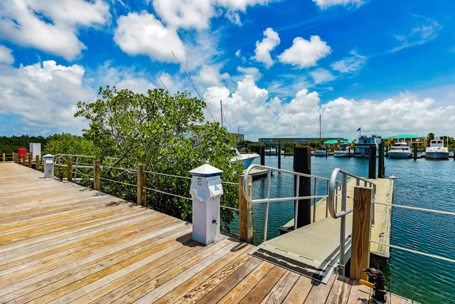 a view of a lake with a house