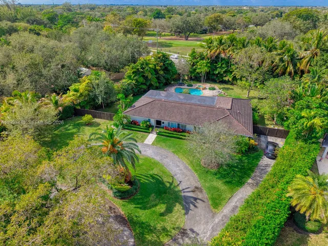 a bird view of a garden