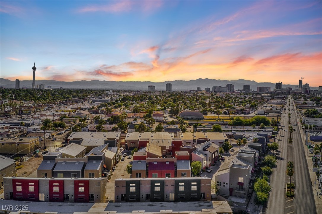 1998 Lewis Avenue Las Vegas, NV 89101 - Photo 46 of 48 Aerial ViewA dynamic cityscape unfolds from above — where Fremont Street meets the glittering skyline.