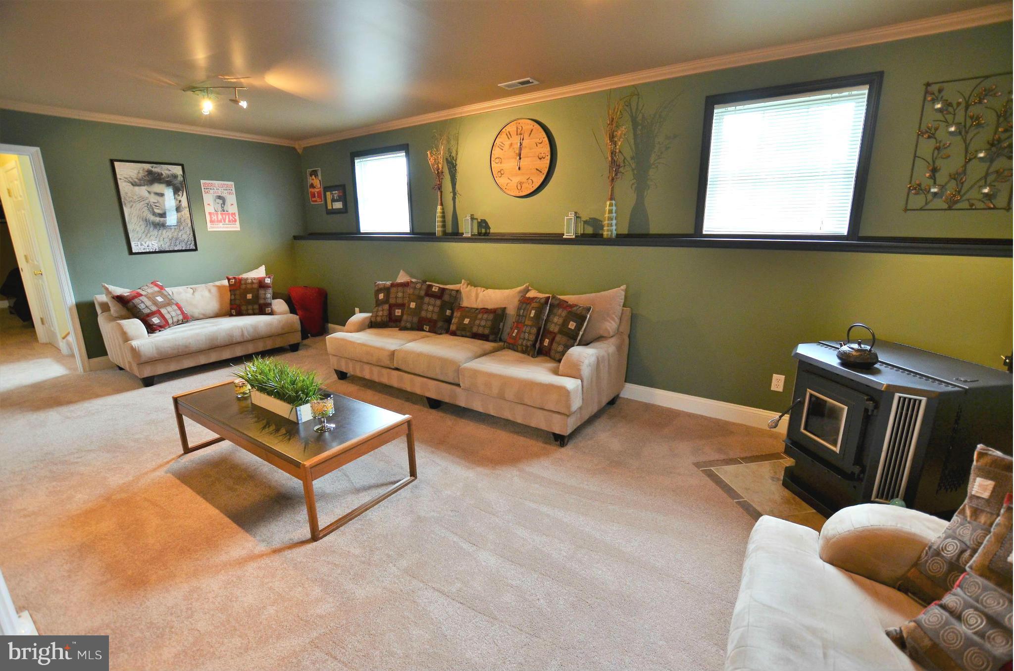 7805 Locust Wood Road Severn, MD 21144 - Photo 24 of 29 Spacious Family Room with pellet stove