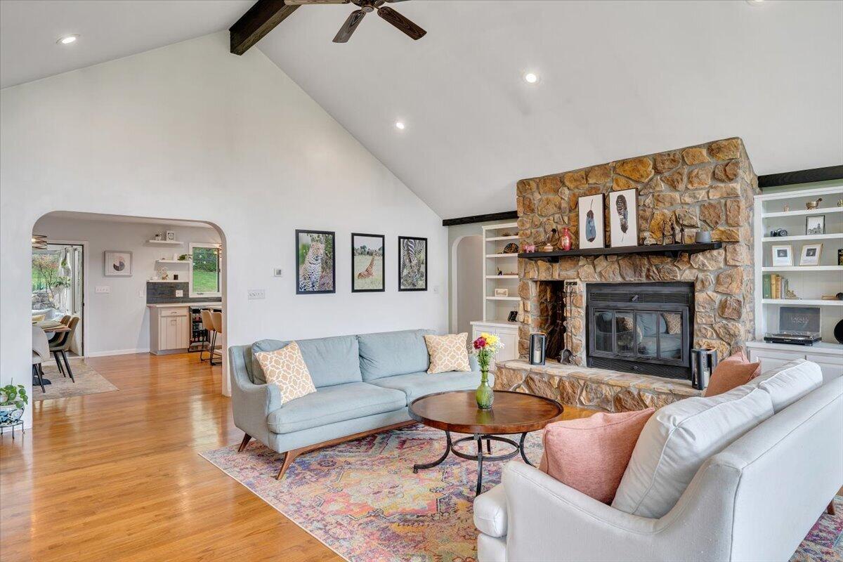 6925 Shaver Road Roanoke, VA 24018 - Photo 19 of 94 a living room with furniture and a fireplace
