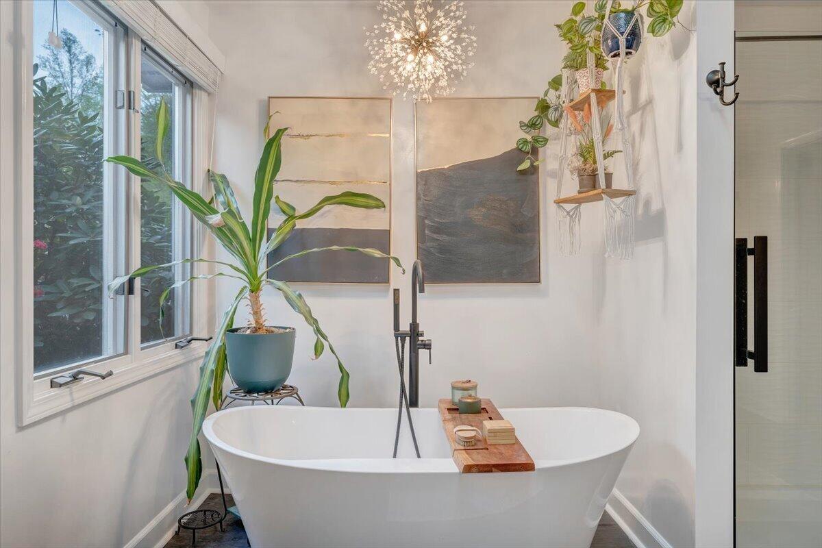 6925 Shaver Road Roanoke, VA 24018 - Photo 44 of 94 a white bath tub sitting in a bathroom next to a window