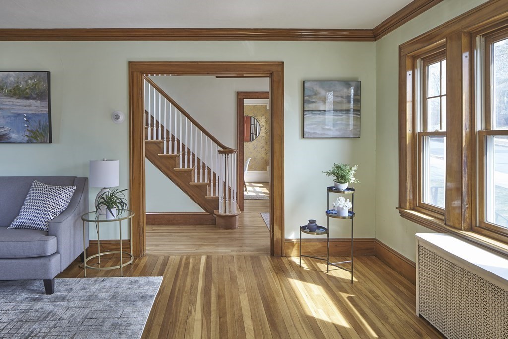 77 Standish Road Watertown, MA 02472 - Photo 4 of 16 a view of an entryway with wooden floor
