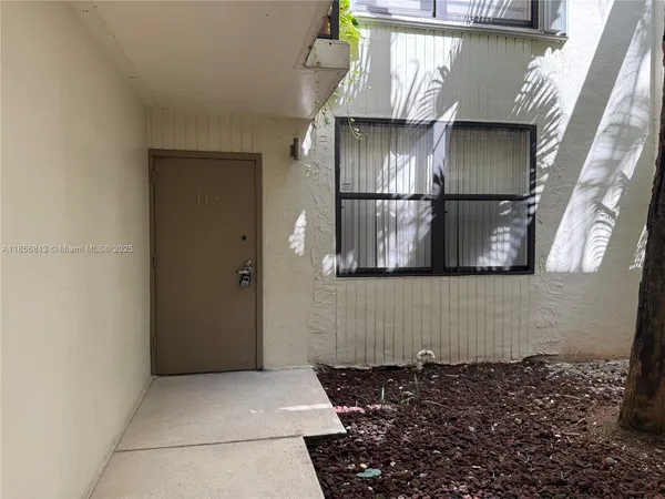 a view of a door of a house