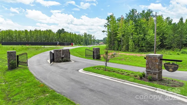 a view of a park with slide