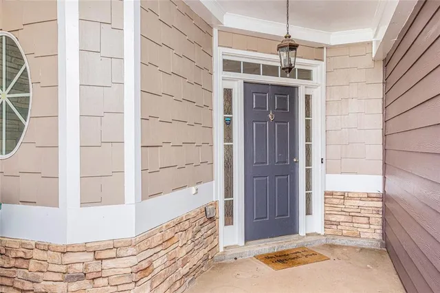 a view of front door of house