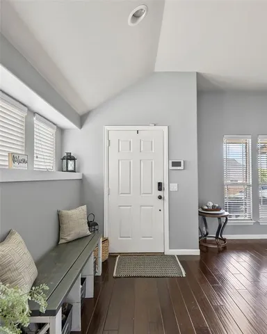a view of livingroom with furniture and wooden floor