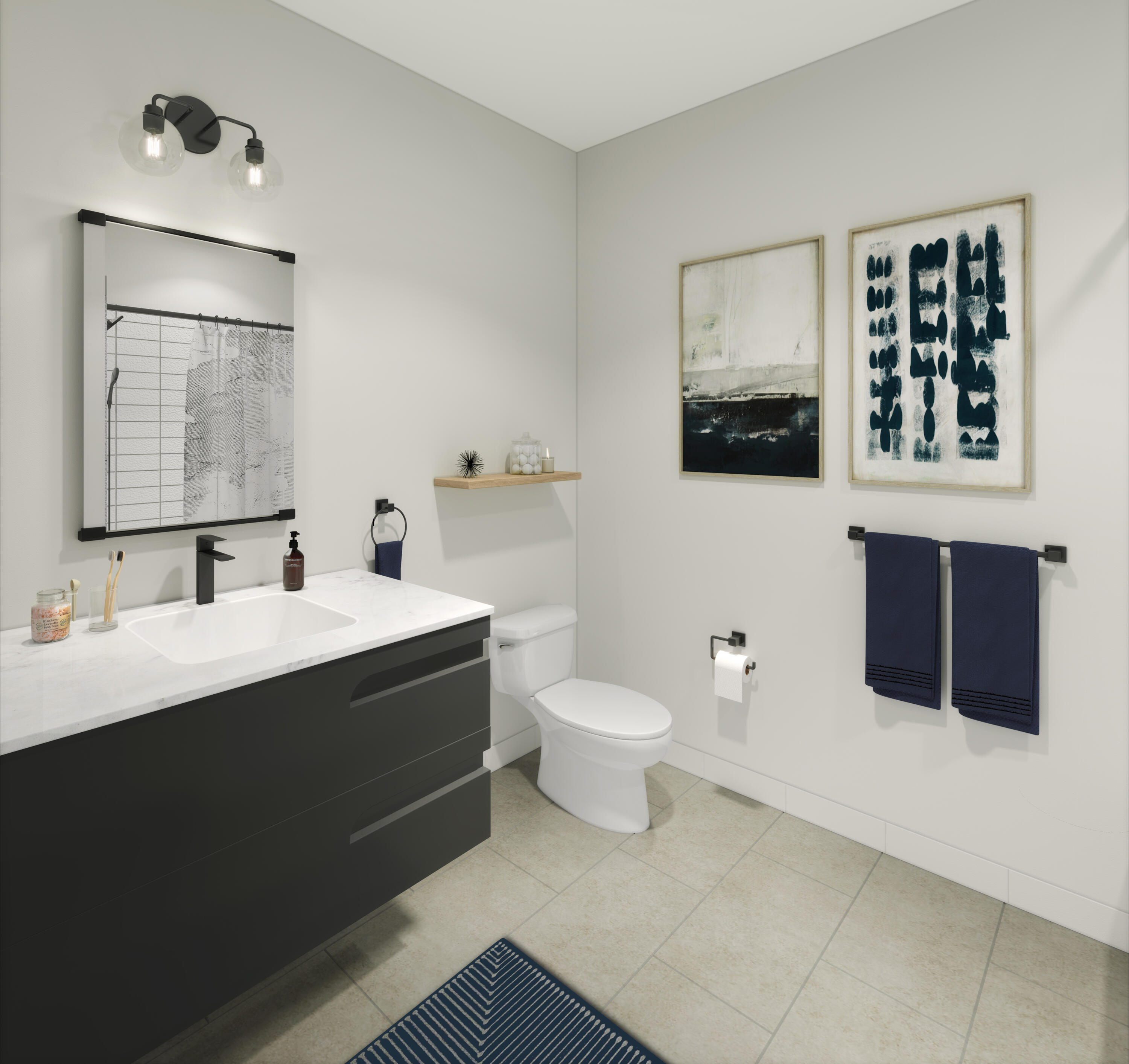 75 Chestnut Street, Unit 202 Portland, ME 04101 - Photo 11 of 35 Bathroom Rendering