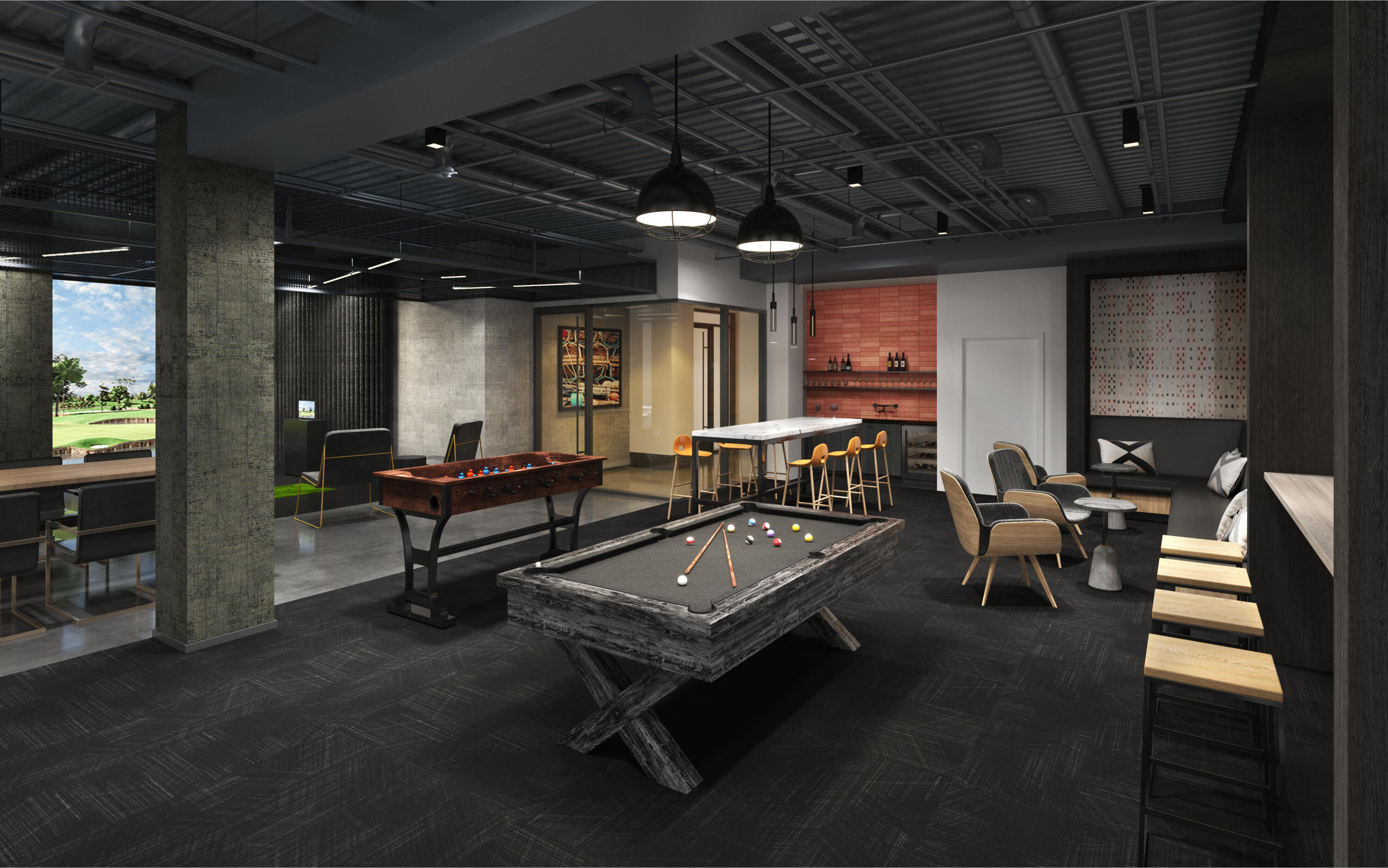75 Chestnut Street, Unit 202 Portland, ME 04101 - Photo 17 of 35 Sports Lounge Rendering