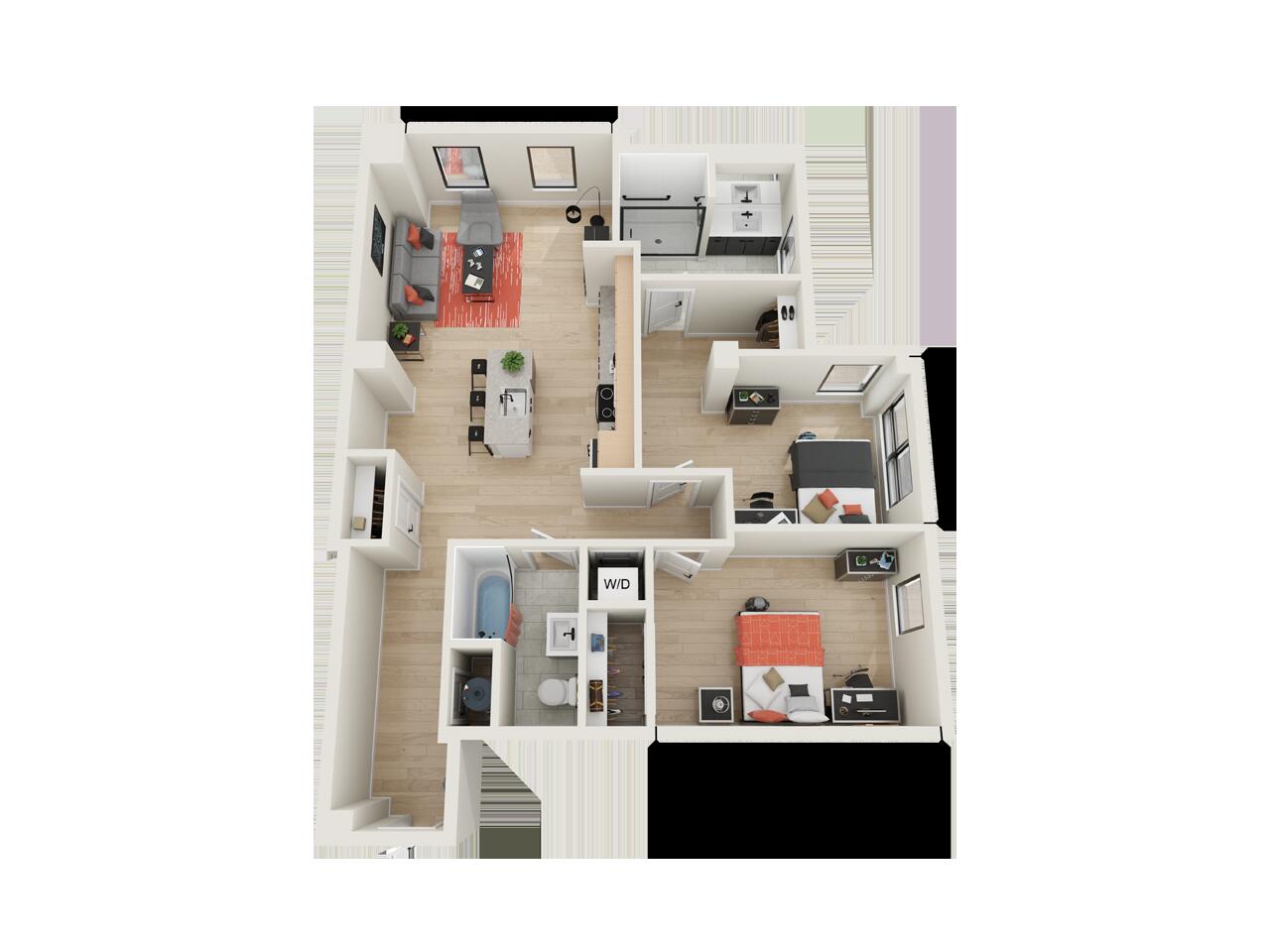 75 Chestnut Street, Unit 202 Portland, ME 04101 - Photo 3 of 35 Floor plan unit 202