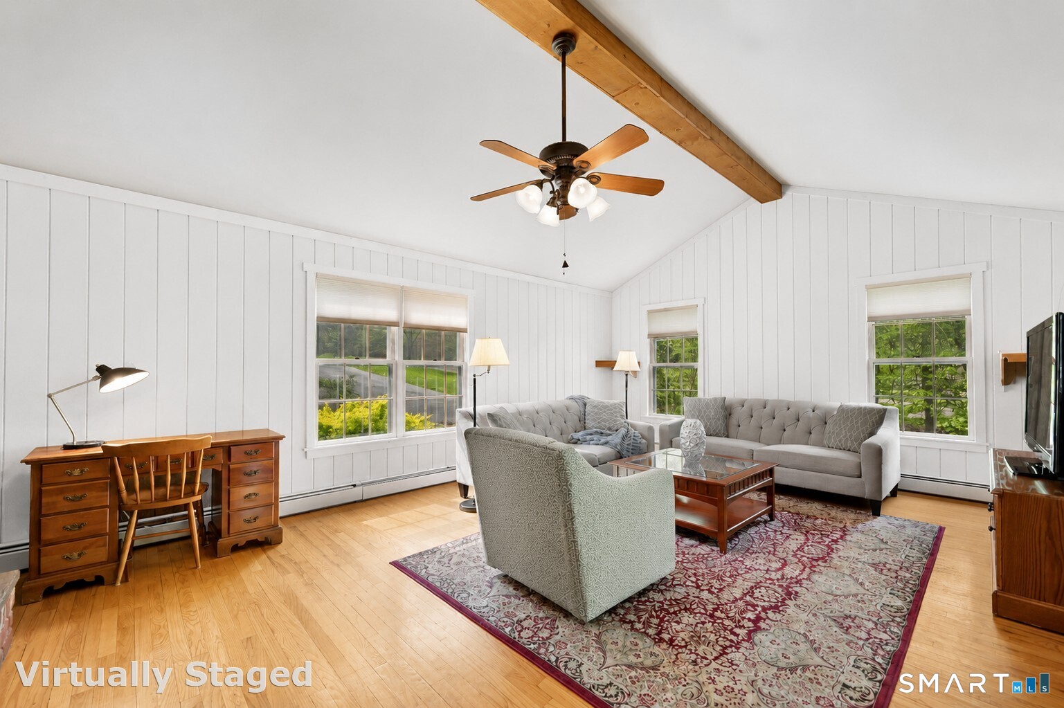 78 Benedict Road Monroe, CT 06468 - Photo 14 of 40 Example of the room white if paneling is not part of your decor.