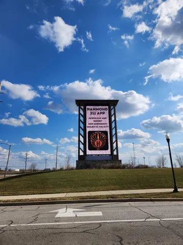 a view of a stadium that has a big playing ground