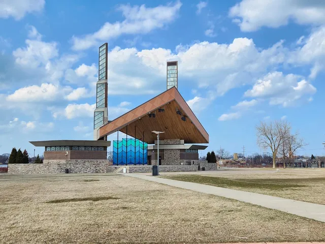 a view of a terrace with wooden fence