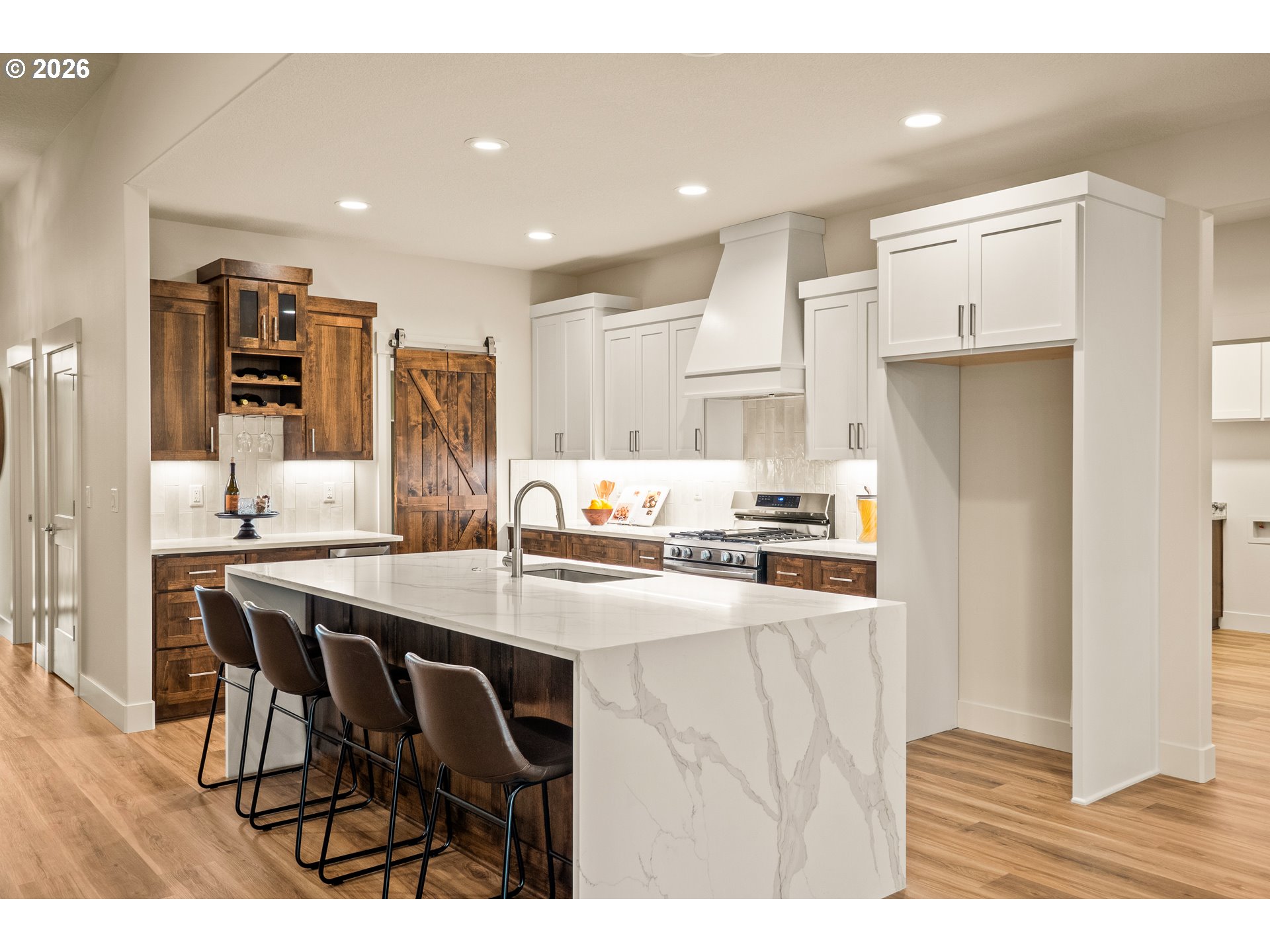 315 Northeast Clay Street Sublimity, OR 97385 - Photo 13 of 42 a kitchen with refrigerator and cabinets