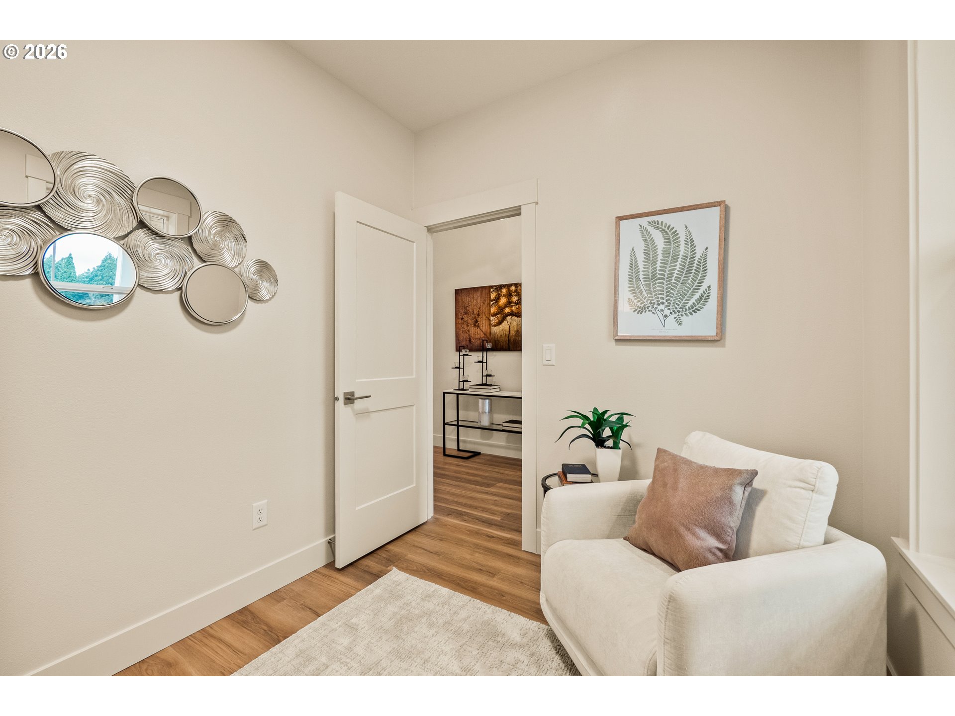315 Northeast Clay Street Sublimity, OR 97385 - Photo 33 of 42 a living room with furniture and wooden floor