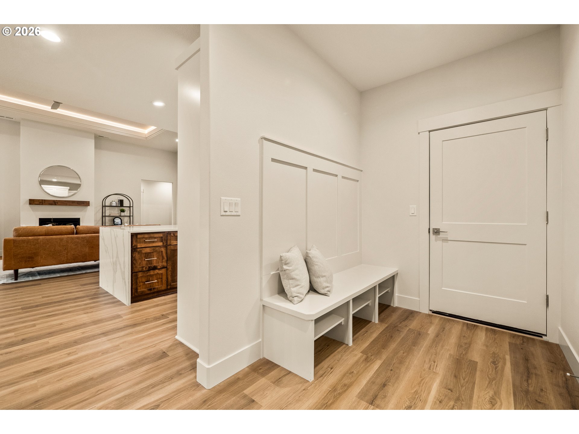 315 Northeast Clay Street Sublimity, OR 97385 - Photo 34 of 42 a living room with furniture and a flat screen tv