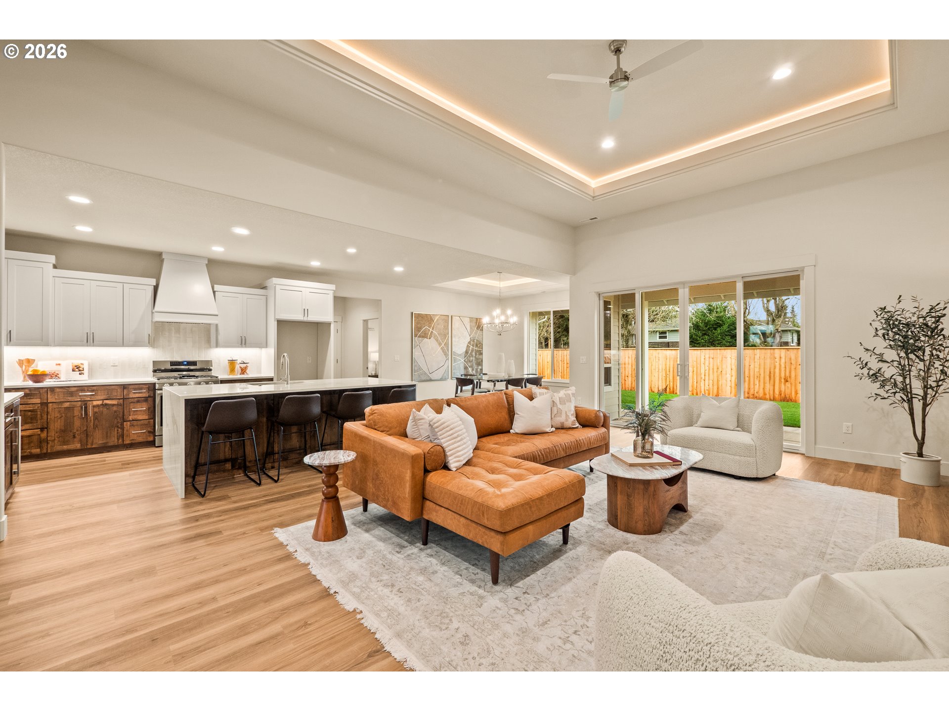 315 Northeast Clay Street Sublimity, OR 97385 - Photo 8 of 42 a living room with furniture and kitchen view