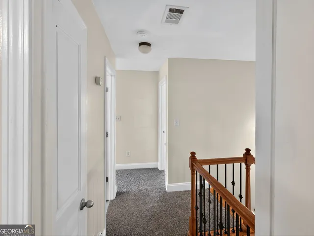 a view of a hallway with a elevator