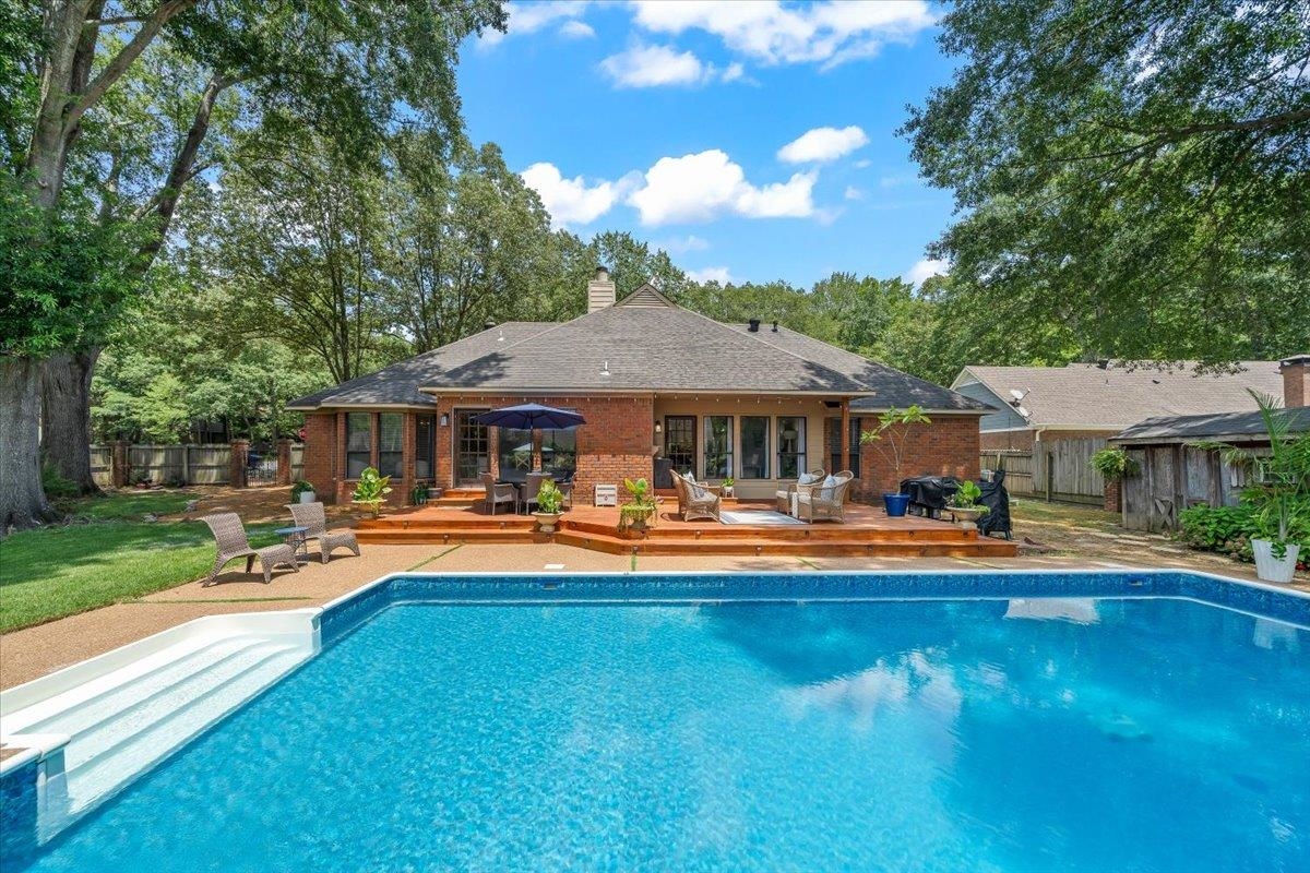 8417 Bazemore Road Memphis, TN 38018 - Photo 36 of 39 a front view of house with yard and outdoor seating
