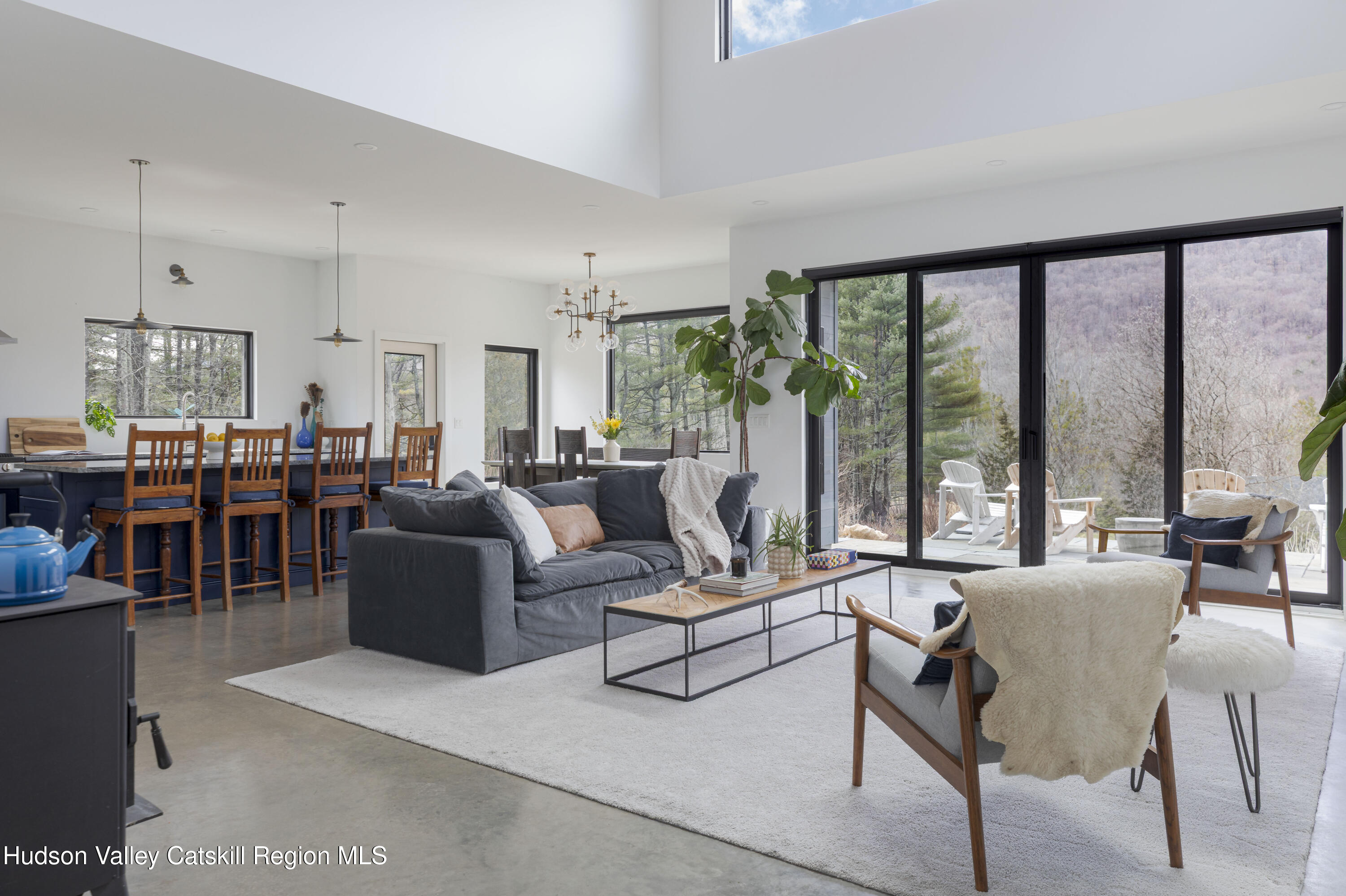 23 Traver Hollow Road Boiceville, NY 12412 - Photo 4 of 48 a living room with furniture and a large window