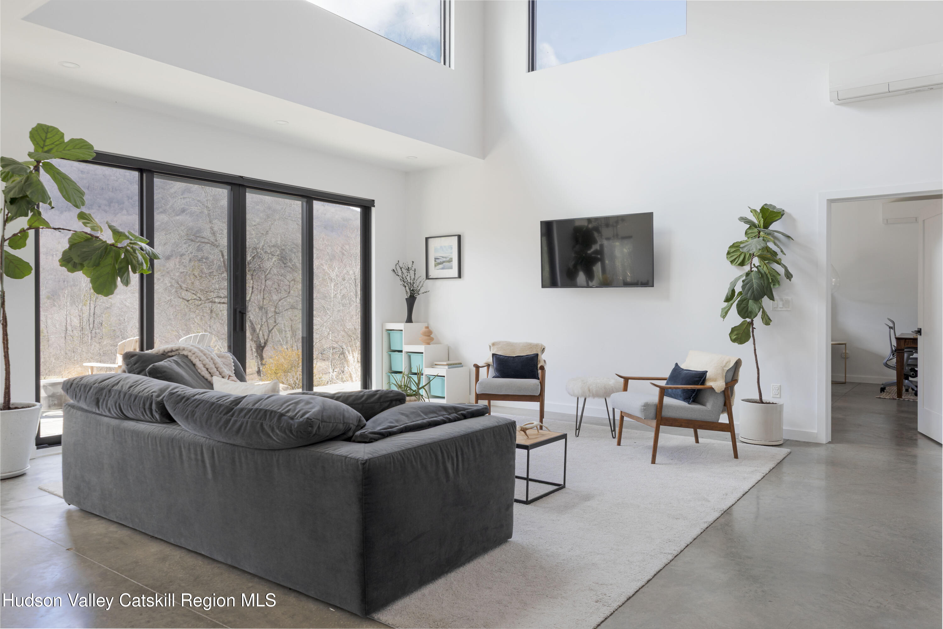23 Traver Hollow Road Boiceville, NY 12412 - Photo 10 of 48 a living room with furniture and a flat screen tv
