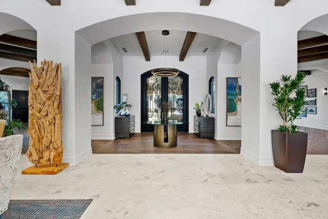 a view of a kitchen from a windows