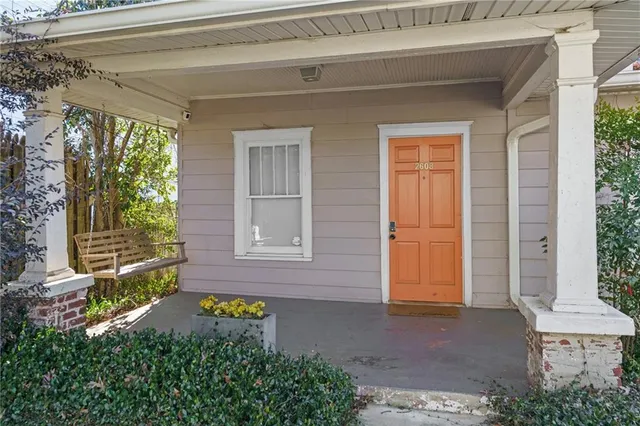 a view of front door of house