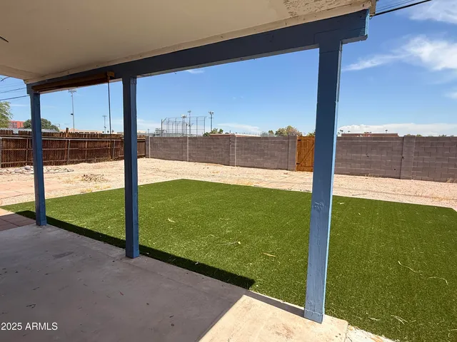 a view of a garden from a window