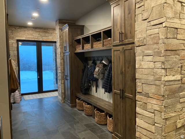 259 Meadow Drive Springville, UT 84663 - Photo 26 of 62 Mudroom featuring recessed lighting and french doors