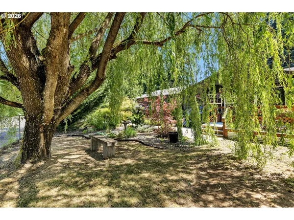a view of an outdoor space and a yard