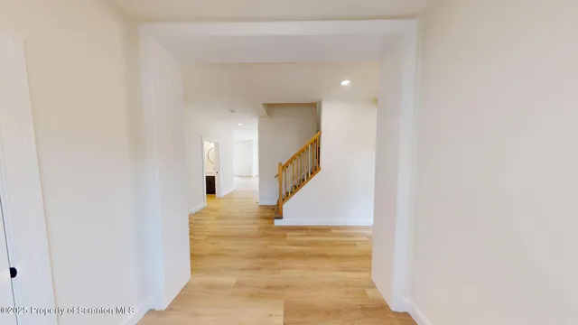 a view of small space with empty racks