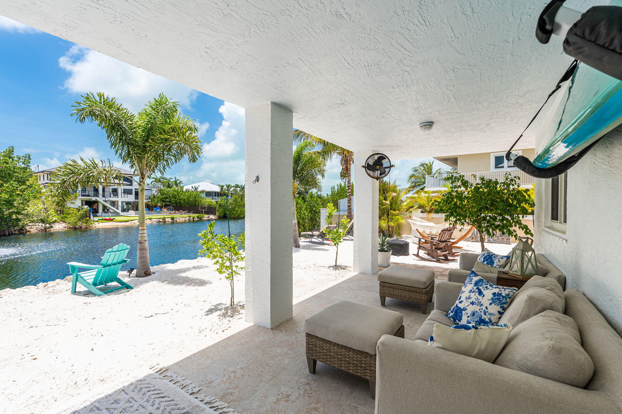 24 Mutiny Place Key Largo, FL 33037 - Photo 45 of 69 a outdoor living space with furniture and a lake view