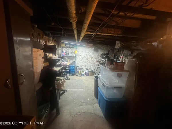 a close view of water heater room