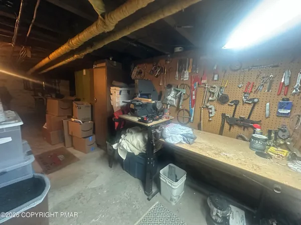 a room with gym equipment
