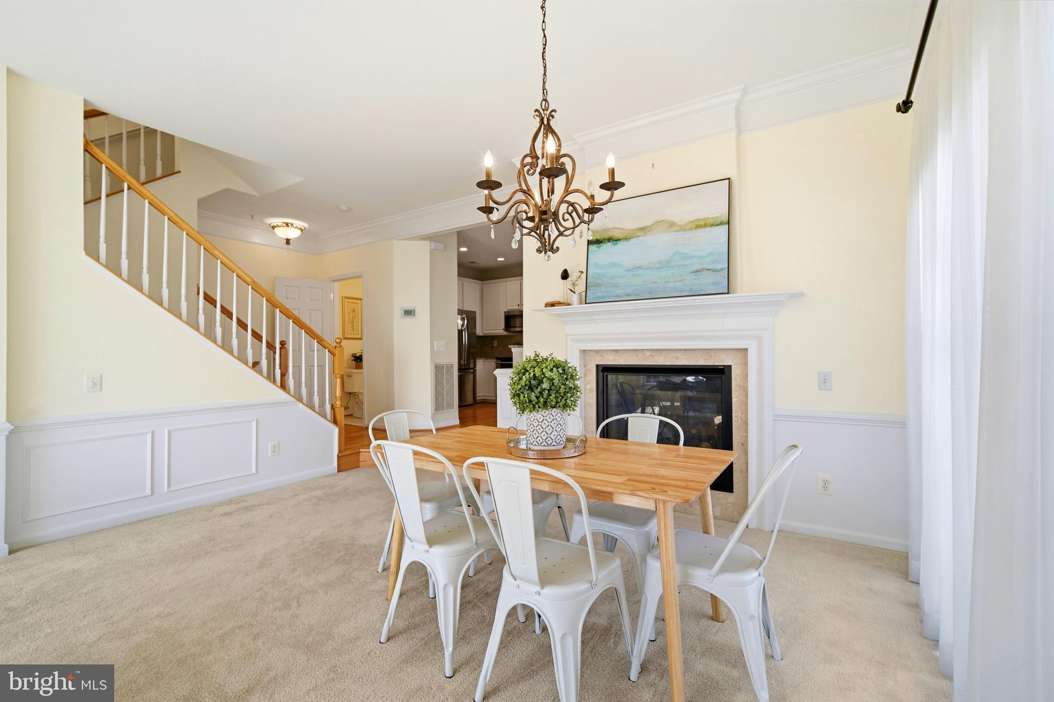 6338 Eagle Ridge Lane, Unit A Alexandria, VA 22312 - Photo 5 of 68 Dining Room with Fireplace
