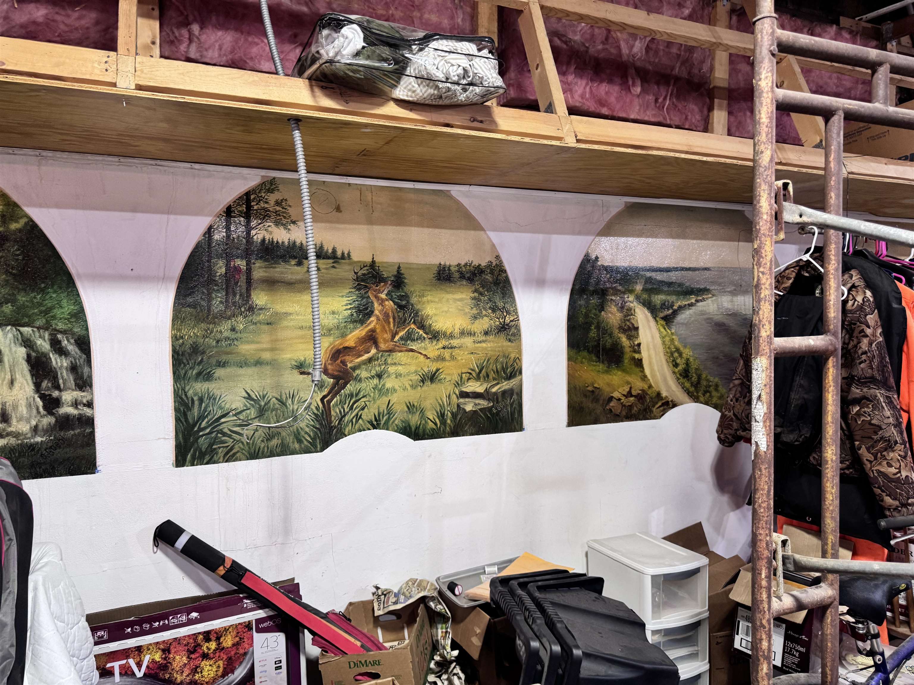 601 1st Avenue Two Harbors, MN 55616 - Photo 19 of 99 Street-level business space featuring artist's paintings on the paster wall