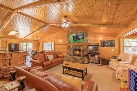 a outdoor living space with furniture